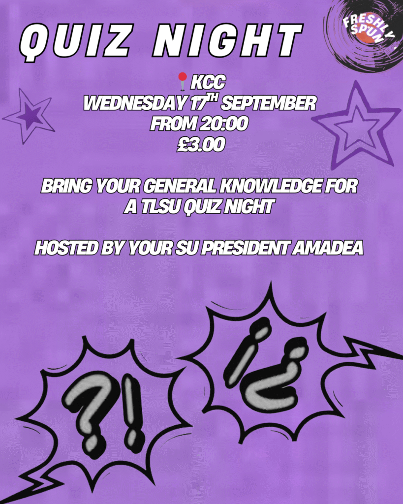 Wednesday 18th, Quiz Night